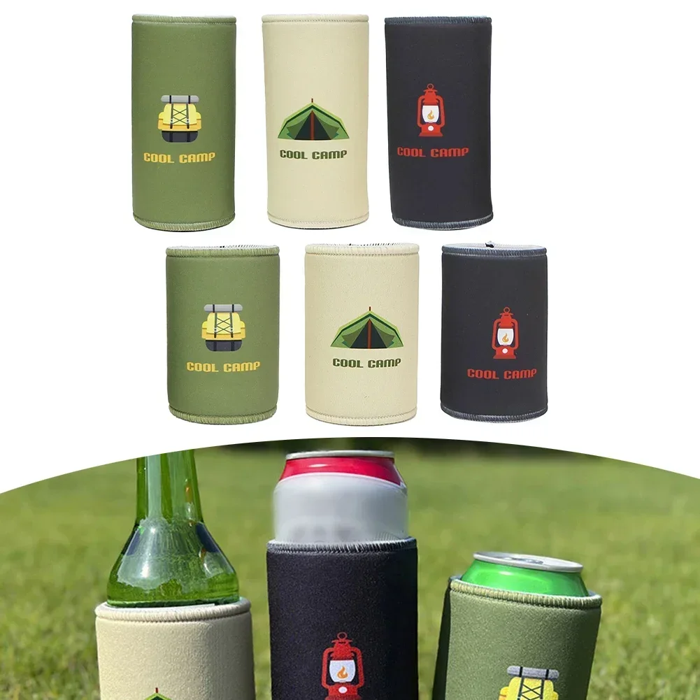 1pc Dosenkühler Hülse Camping Dosen Ärmeln Isolierte Bier Abdeckung Kühler Schutz Flasche Abdeckungen Nicht-slip Isolierte Flasche hülsen