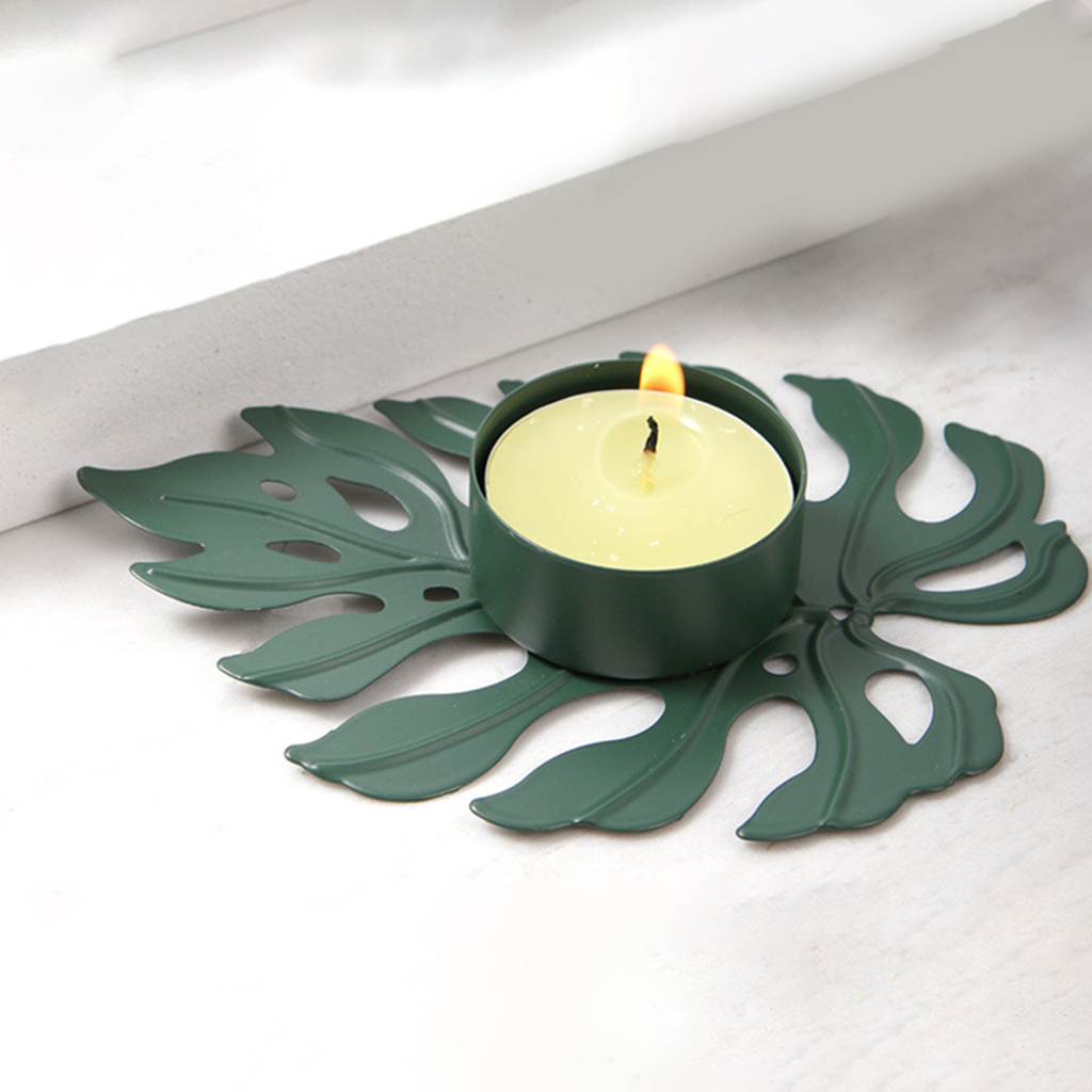 Porte-bougie en fer, artisanat, support de bougies de bureau plaqué or pour mariage