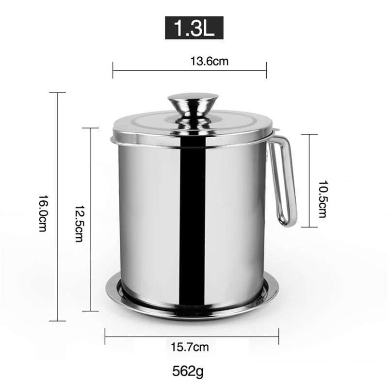 Salsera multifunción de acero inoxidable 1100, separador de grasa para sopa y aceite, filtro de engrasador, tazón, utensilios de cocina, 304 ml