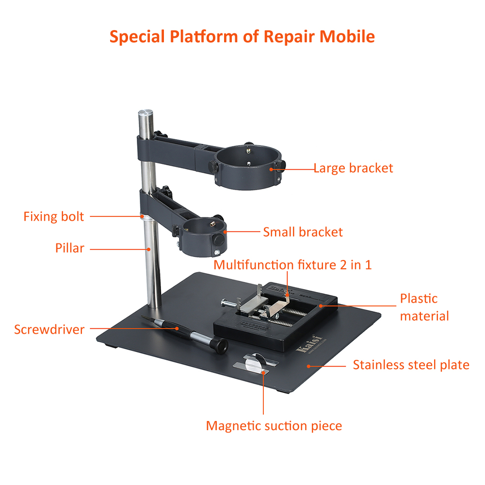 F-202 Air Heat Gun Clamp Bracket Holder Stand Soldering Repair Platform for BGA Rework Reballing Station Welding equipment