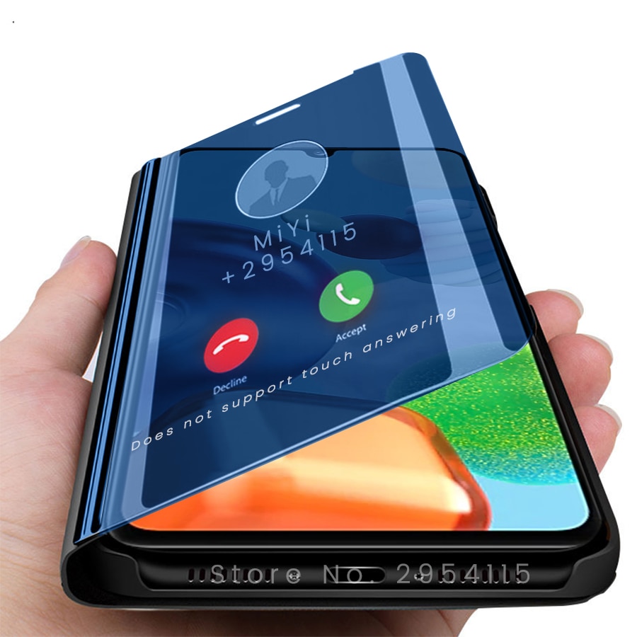 Sansung un 41 caso astuto di vibrazione dello specchio casi copre per samsung galassia a41 sm-415f/ds 2020 6.1 ''telefono magnetico del basamento libro coque