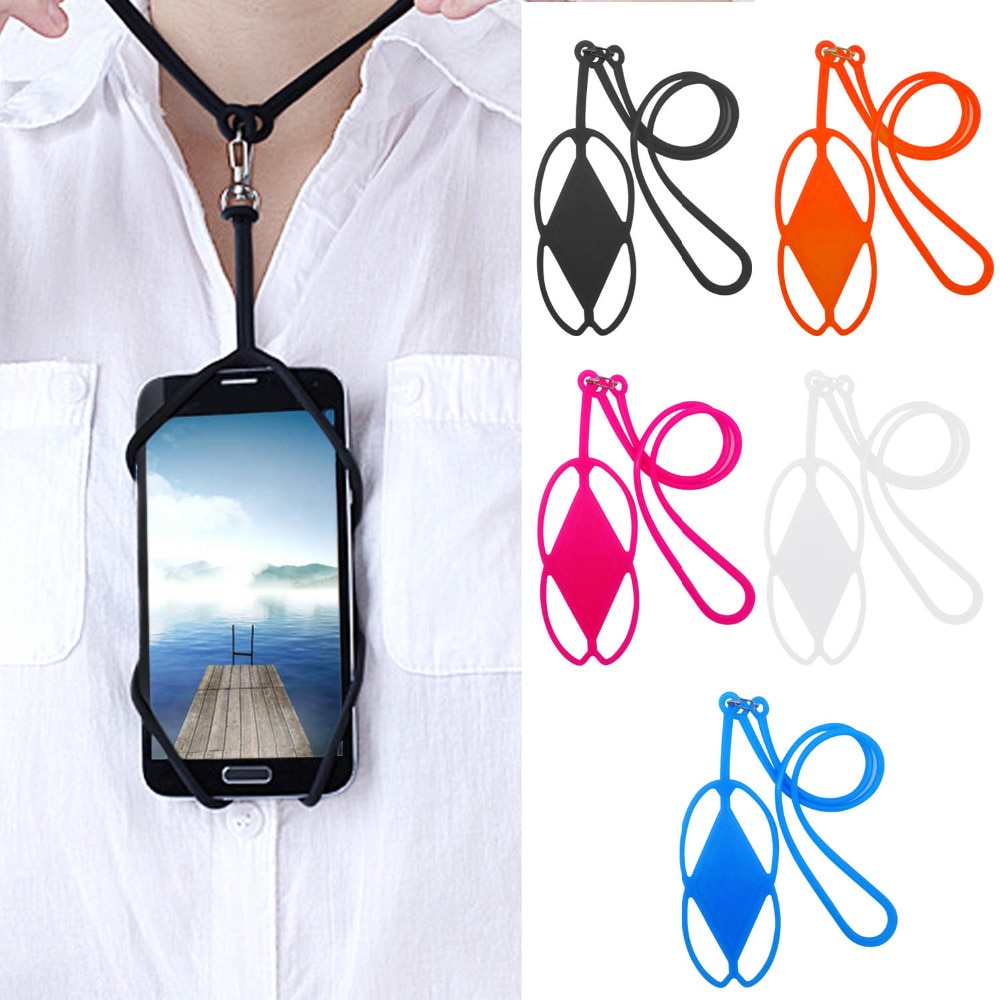 Universal Silicone Cell Phone Lanyard Holder Case Cover Phone Neck Strap Necklace Sling For Smart Mobile phone lanyard for phone