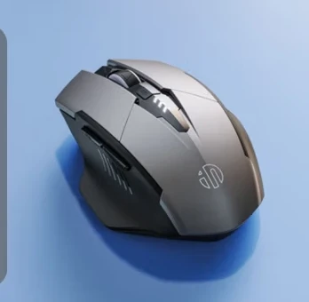 INPHIC F1 2,4G ratón inalámbrico 500mAh ergonómico recargable pantalla de energía Oficina hogar silencioso ordenador portátil de escritorio Universal: Gris
