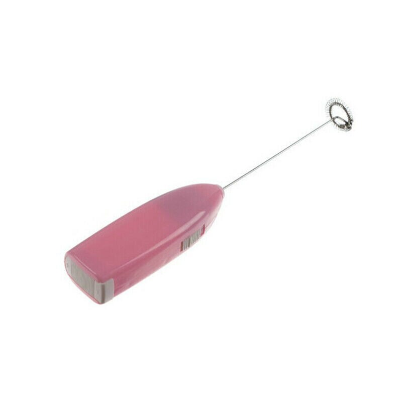 Mini batidora de café eléctrica batidora de huevos de mano, batidora de burbujas, batidora eléctrica creativa, batidora eléctrica de café y leche U3: Rosa