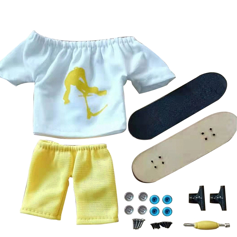 Mini Vinger Board Model Kits Vinger Skateboard Toets Flexibele Tafel Spel Voor Kinderen Hobby Verzamelaars 87HD
