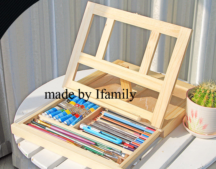 Kunst sæt filet desktop laptop boks staffel maleri hardware tilbehør multifunktionelt maleri kuffert kunstforsyning kunstner
