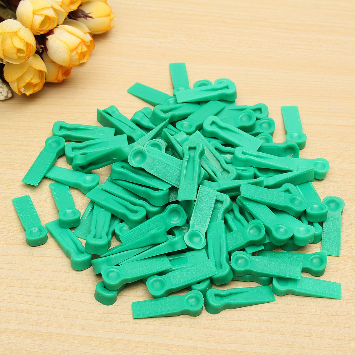 100pcs Green Wedges Floor Wall Tile Leveling System Tile Spacers Bulding Tool 6mm
