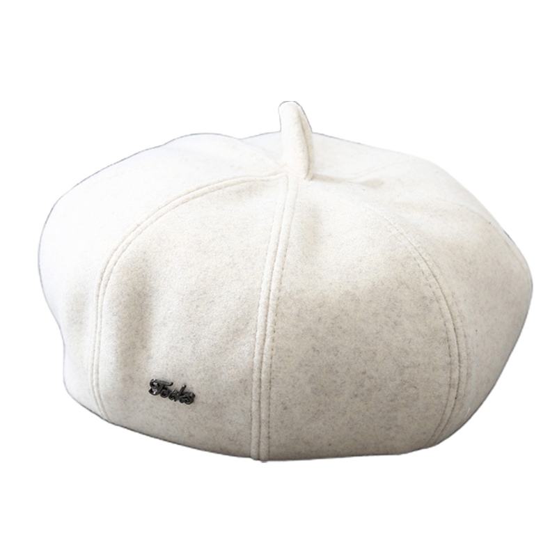 Painter Hat Classic French Style Beret Warm Winter Hat Travel: White