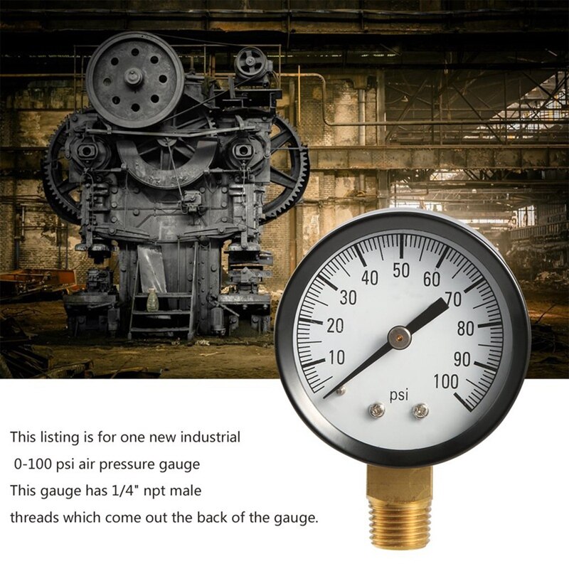 Simmons 1305 0-100 Psi 1/4 inch Well Pump Water Pressure Gauge Ts50-100Psi