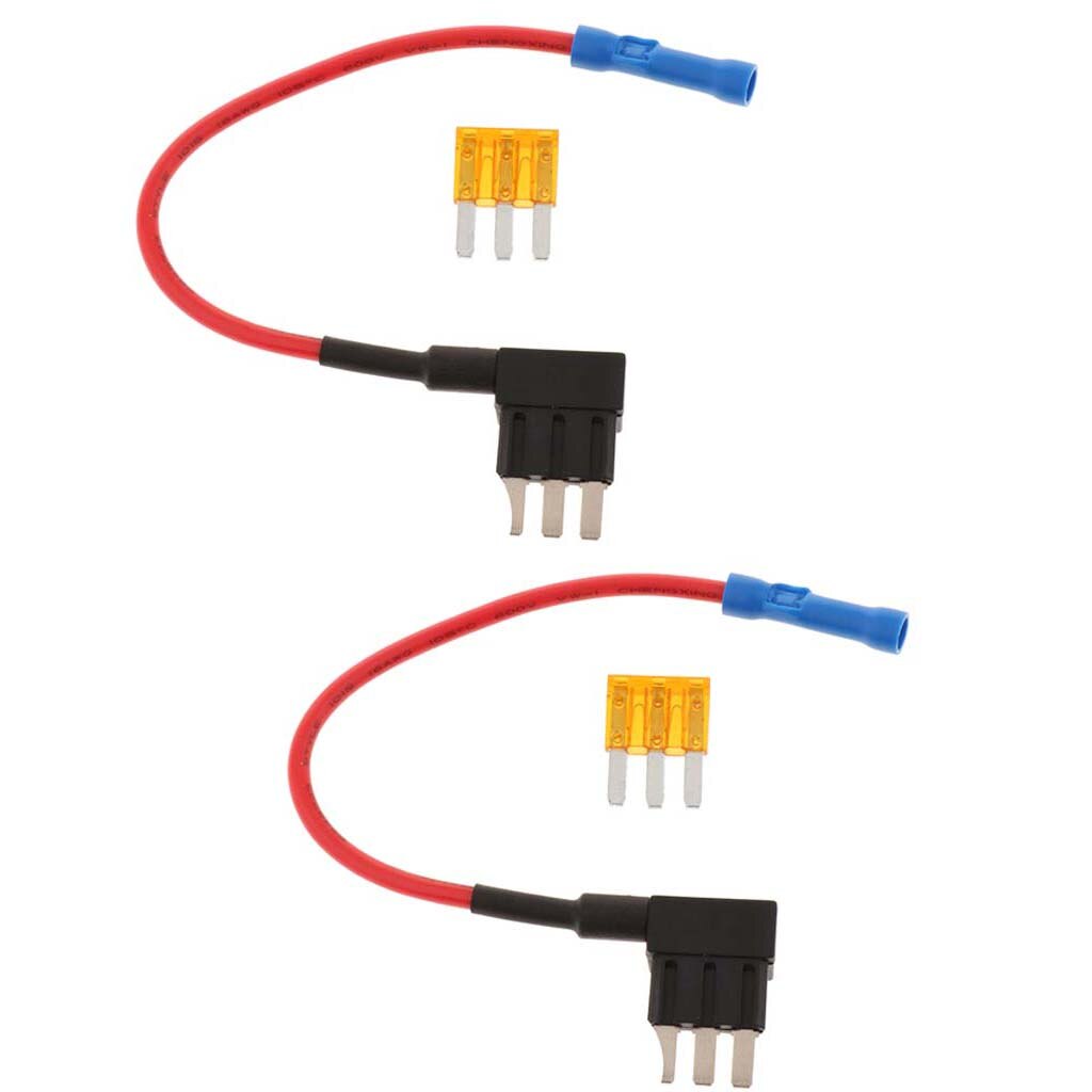 2x Mini 3 Fuse Adapter tap DUal Circuit Adapter Holder for Car Truck 12v DC
