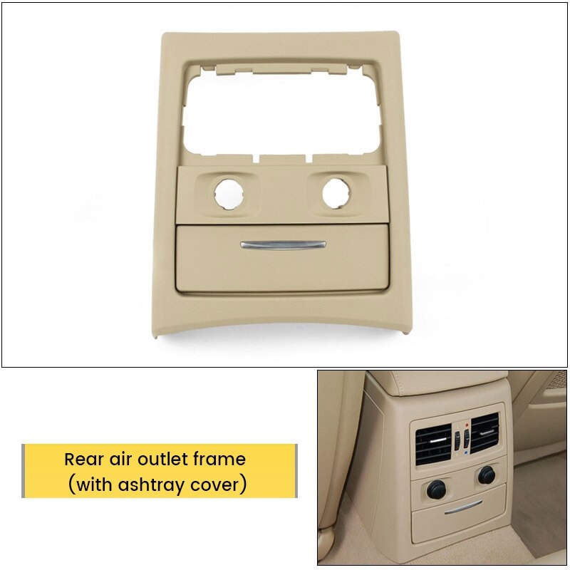 Car Rear Center Console Fresh Air Outlet Vent Grille Cover Outer Frame For BMW 3 Series E90 E91 2005: Brown