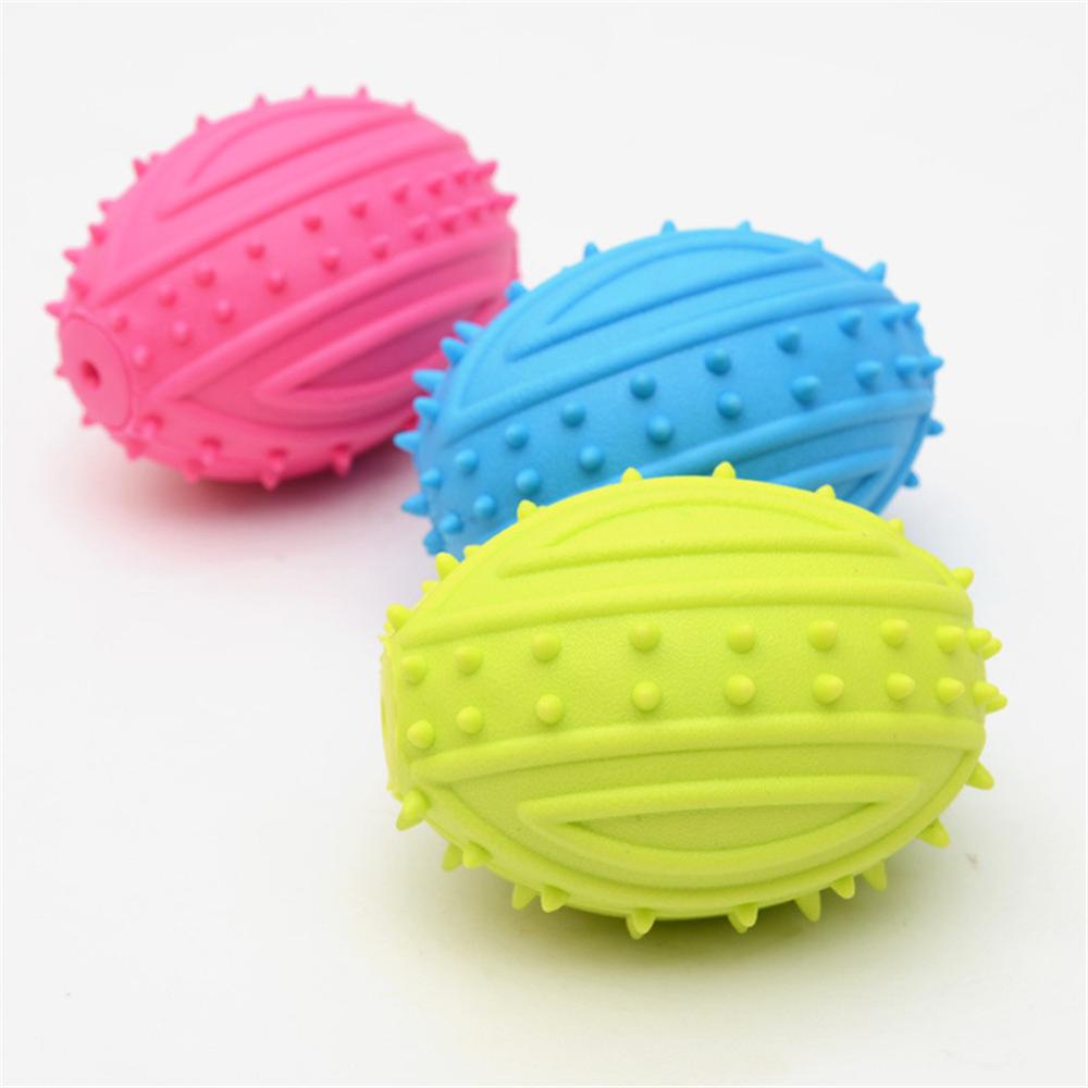 Pet Supply 3D Baseball Shape Rubber Round Ball Toy Interactive Funny Training Dog Molar Teeth Chew Toys: Default Title