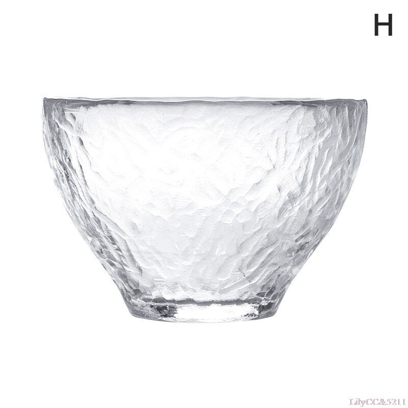 Taza de vidrio resistente al calor, vaso de Sake de estilo japonés hecho a mano, martillado pequeño, , 1 ud.: H