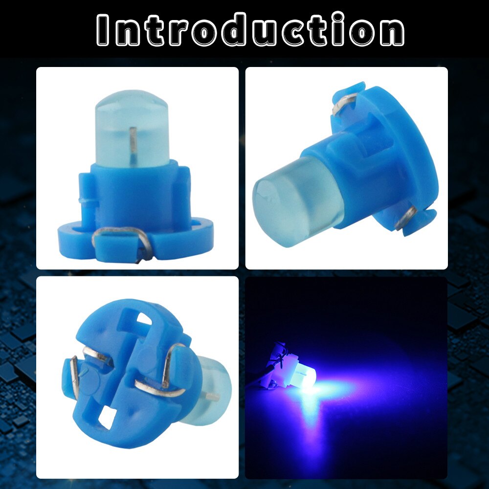 10 stuks  t4.2 cob 1 smd led dashboard instrumentenpaneel licht autolamp zij-indicator interieur wit rood amber groen: Blauw