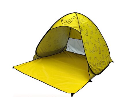 Ultralight Pieghevole Tenda Pop Up Automatico Aperto Tenda Della Spiaggia Famiglia Turistico Pesce Camping Tenda Da Sole tenda: banana