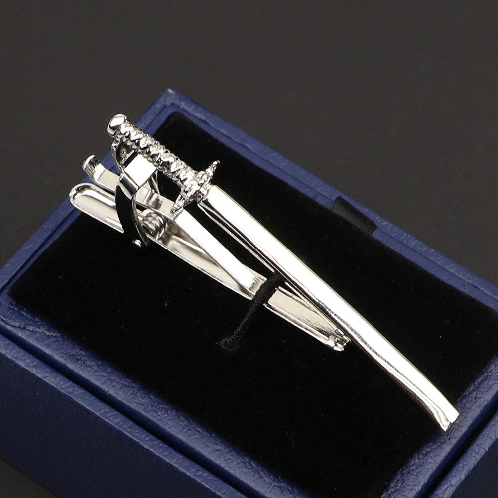 Pince à cravate en métal pour hommes, classique, or, épée d'avion, Chrome brillant, acier inoxydable, bijoux d'affaires, créatifs: 12