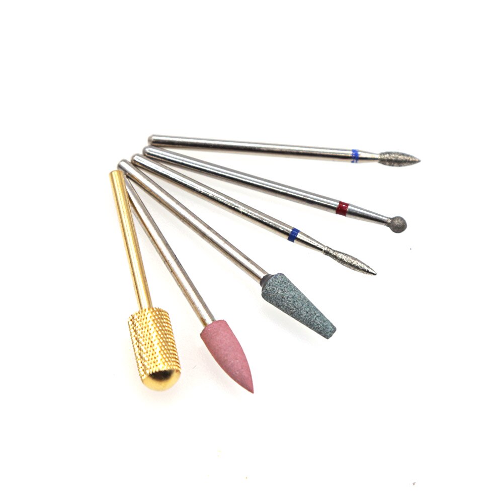 6 Stuks Nail Drill Bit Set Diamond Keramische Nozzle Voor Manicure Elektrische Frees Voor Manicure Machine Frees Voor nail: Deep Blue
