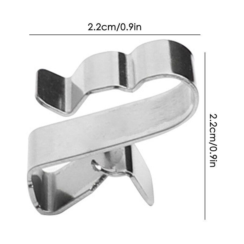 10/20Pcs Trailer Frame Wire Clips Solar Panel Wire Clips 304 Stainless Steel Cable Clamps Double-Wire Clip for PV Wiring