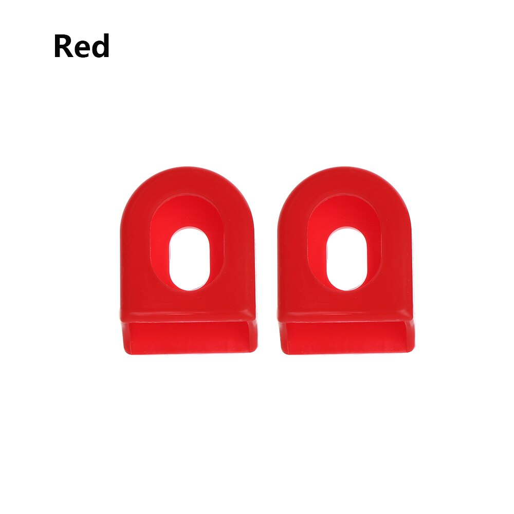 Cubierta de silicona para el brazo de los bielas de la bicicleta, Protector antióxido a prueba de polvo, funda protectora de Gel, accesorios para bicicleta, 1 par: Rojo