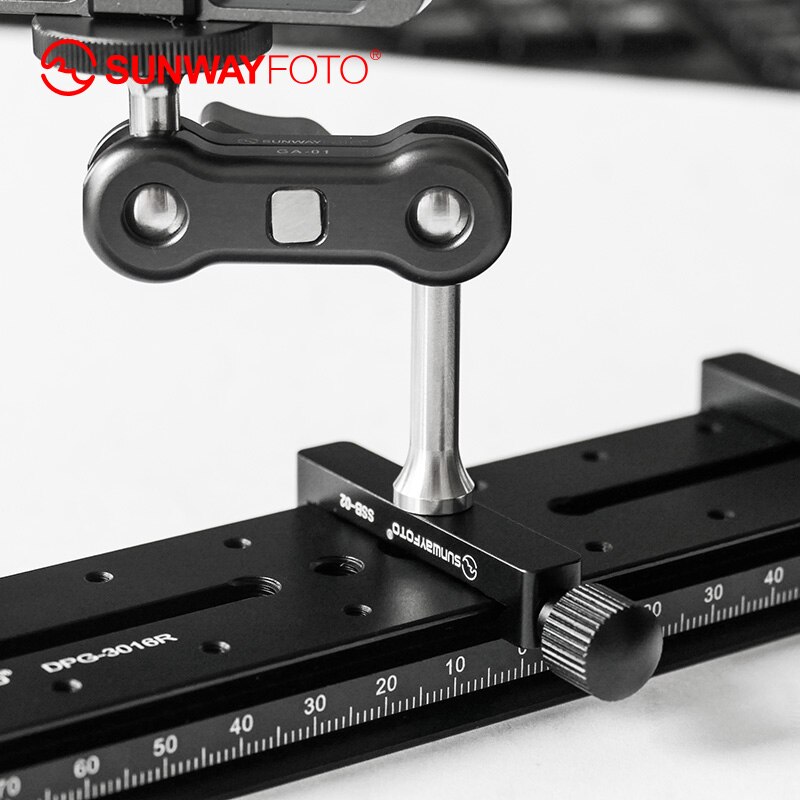 Sunwayfoto SSB-02 DSLR Camera Statief Quick Release Plate Arca Mini Klem voor L Plaat met 1/4 Schroefgat