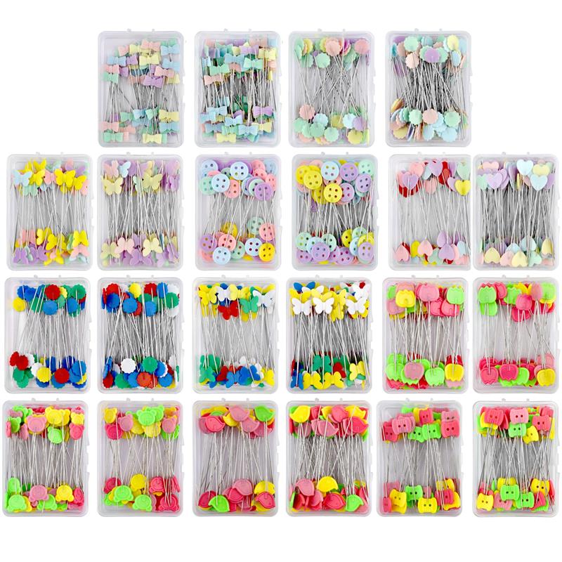 100/50 Uds. Alfileres de costura bordado herramientas para acolchar aguja fija alfileres de botón de Metal herramientas de accesorios de costura DIY