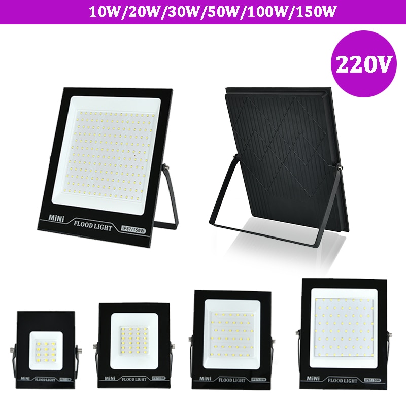 Flood Light LED Outdoor Exterior Projector Lamp 10W 20W 30W 50W 100W 150W For Garden Fence Street Garage Spotlights