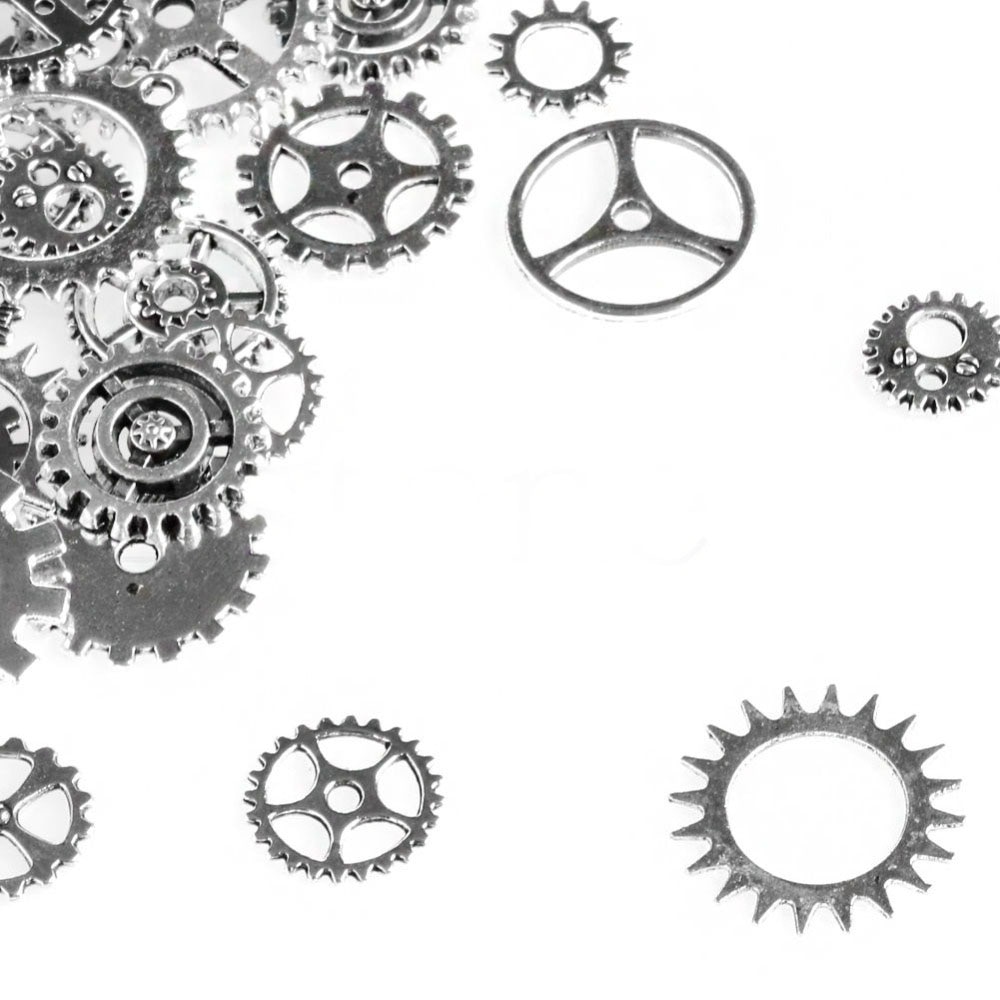 1 Pack 100g Mix Alloy Mechanical Steampunk Cogs & Gears Diy Accessories S08