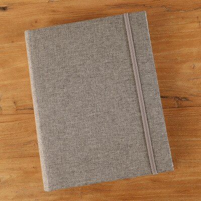 Linen photo album wedding DIY photo album album cover kraft paper children's photo album making photo binding photo card holder: D