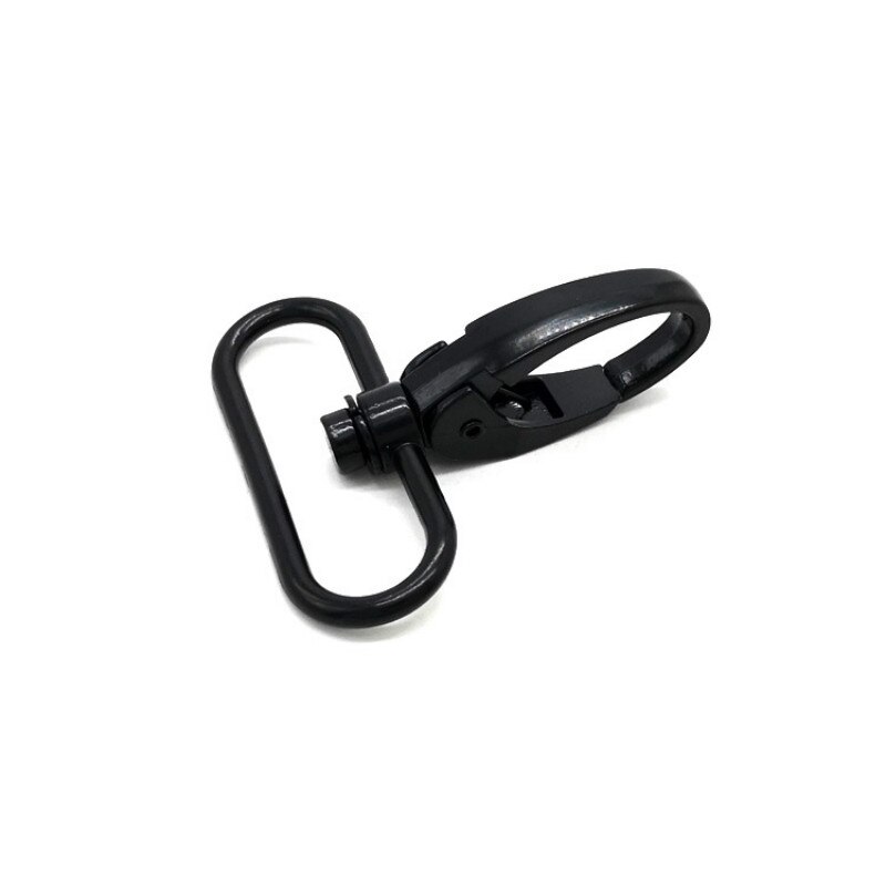 Black Metal Carabiner Snap Buckle Hook For Keychain Diy Bag Key Ring Handbag Hardware Accessories 38mm