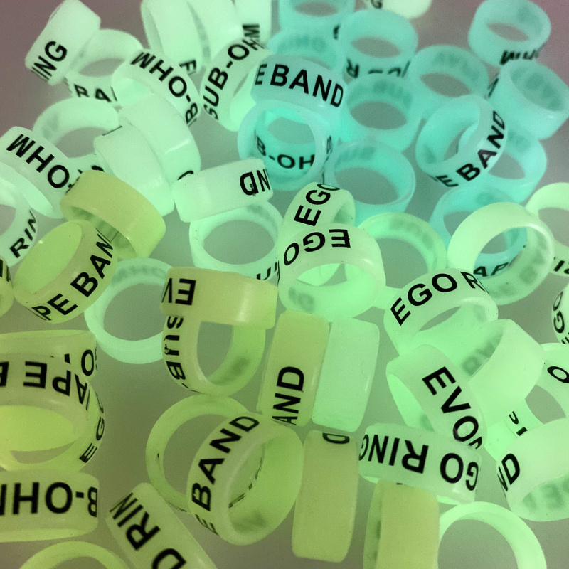 Fluorescerende Ring Hengel Handvat Beschermhoes Lokken Silicagel Staaf Clip O-Vormige Ring Protector Anti-Slip ring