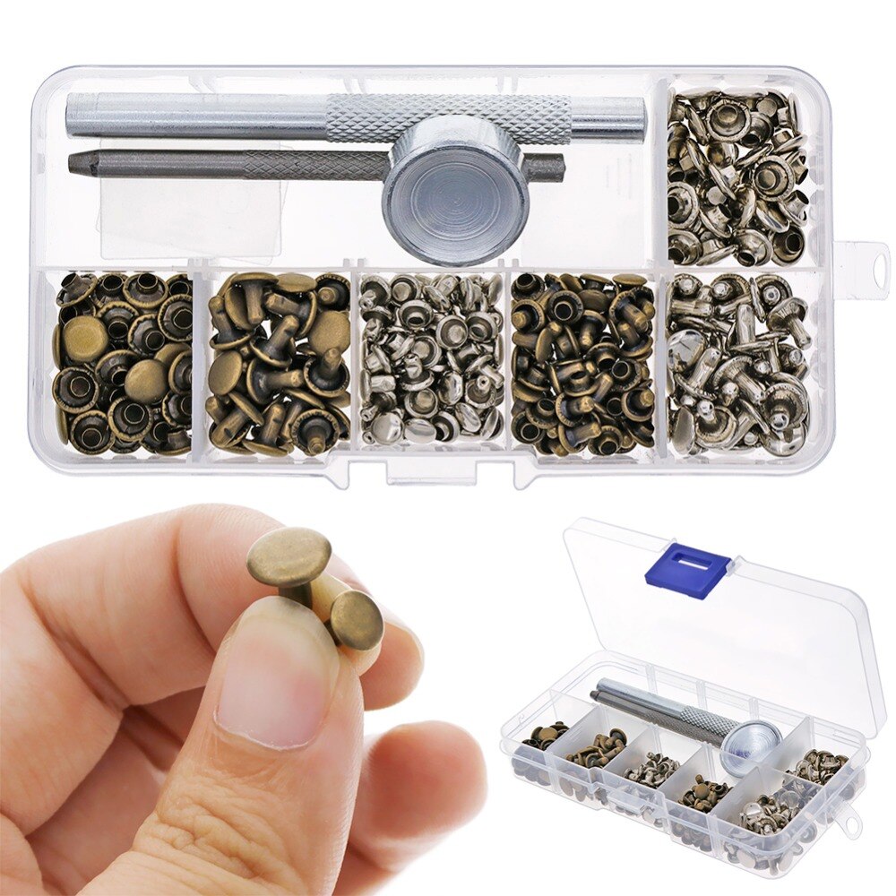 Portable Metal Snap Fasteners Popper Press Stud Button Leather Crafts Fixings Tool Kit #254973