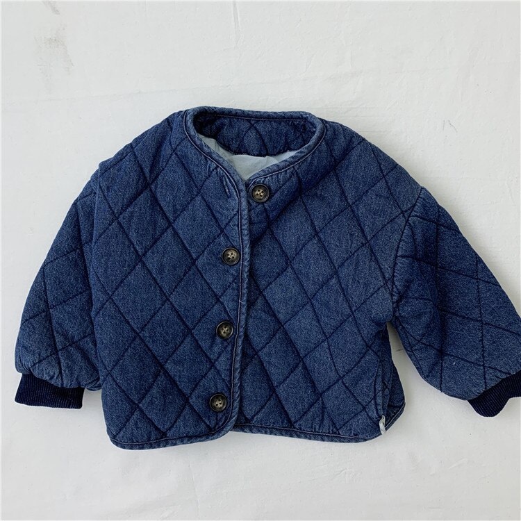 5537 Baby Kids Denim Cotton Coat Autumn Winter Baby Boys Casual Coat Jackets 0-2T Toddler Girl Denim Outwear Clothes: 6M