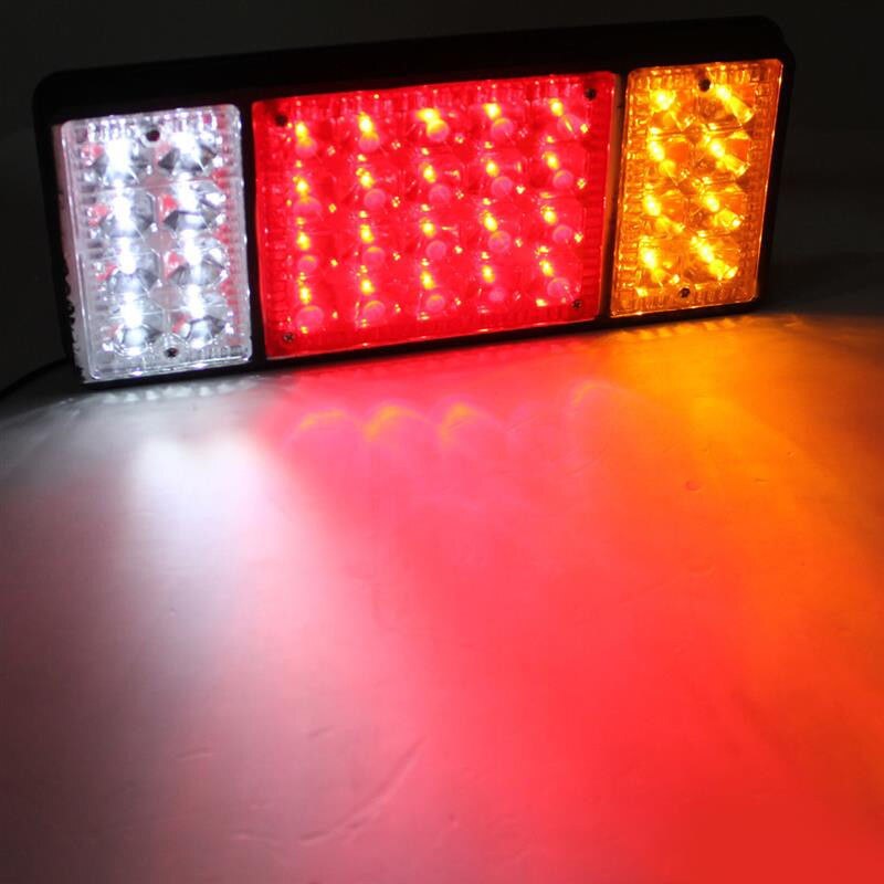 Rectangle Tail Light Removable For Caravan Car Trailer 36 LED Waterproof