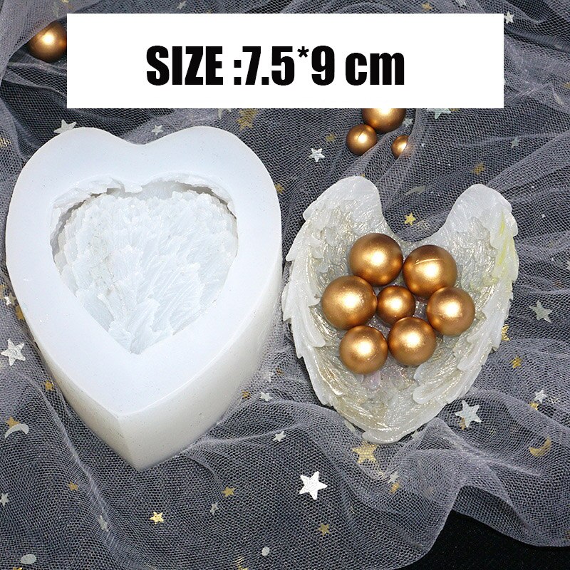 Feather Heart Storage Box Silicone Mould DIY Resin Decorative Craft Jewelry Making Mold Epoxy Resin Molds: Heart