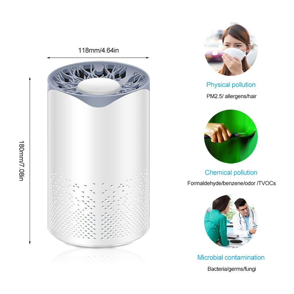 Antiviral UV Ozone Air Purifier Filter Air Cleaner Fresh Home Bedroom