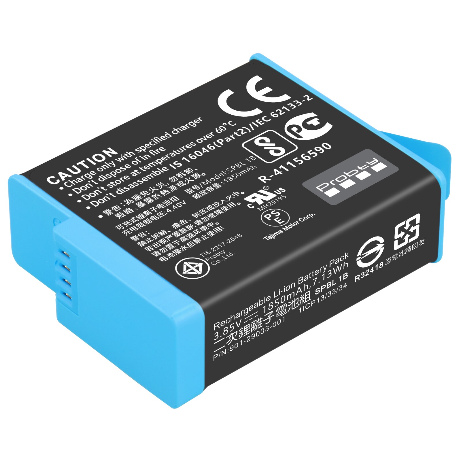 Voor Gopro 10 9 Batterij 3 Manier Smart Opladen Case 1850Mah Batterij Opbergdoos Voor Go Pro Hero 9 10 Accessoires