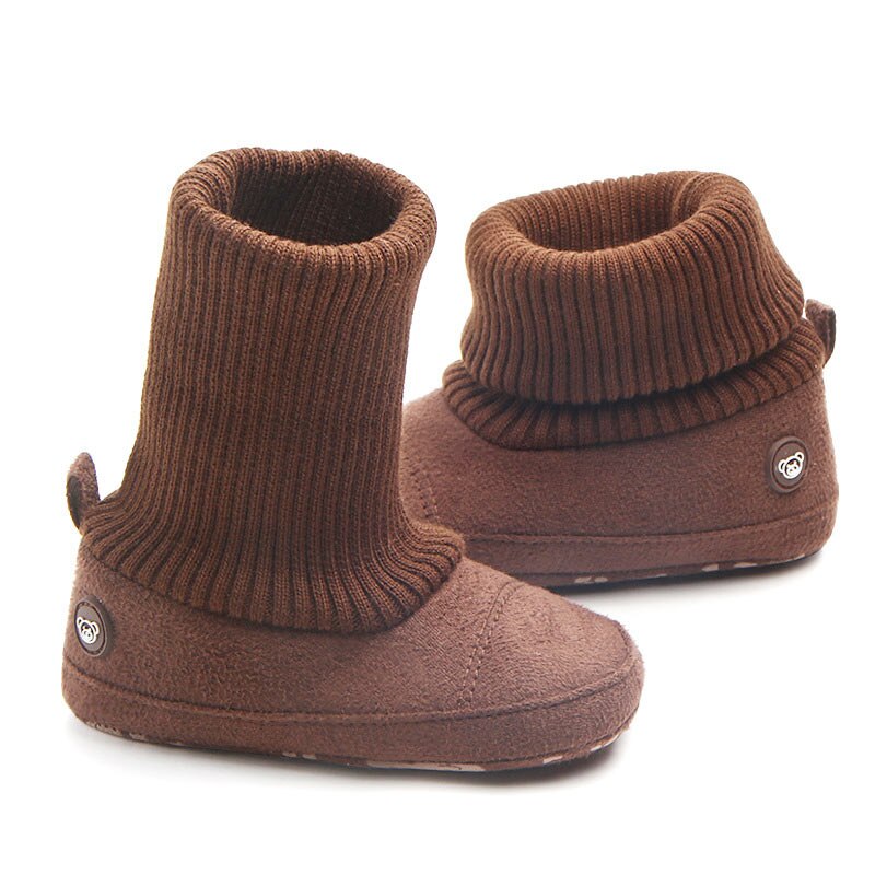 Baby Meisjes Jongens Laarzen Opvouwbare Sok Schoenen Infant Babyschoenen Herfst Winter Warme Laarzen 0-18 Maanden Peuter leuke Laarzen