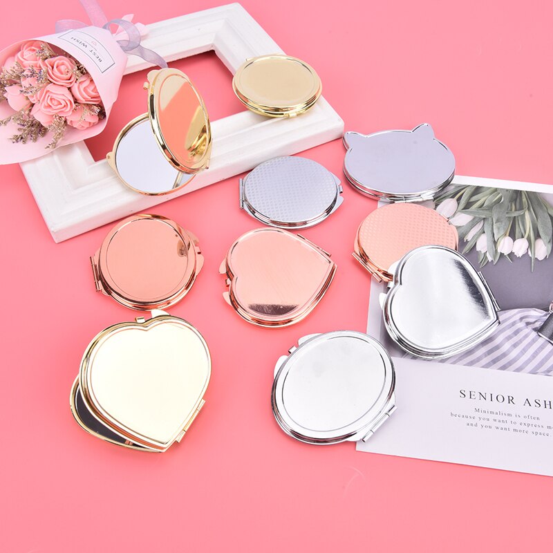 1pc kosmetik-taschenspiegel mit vergrößerung, kompakter schminkspiegel, runder schminkspiegel für handtasche, reisetasche, zuhause oder büro