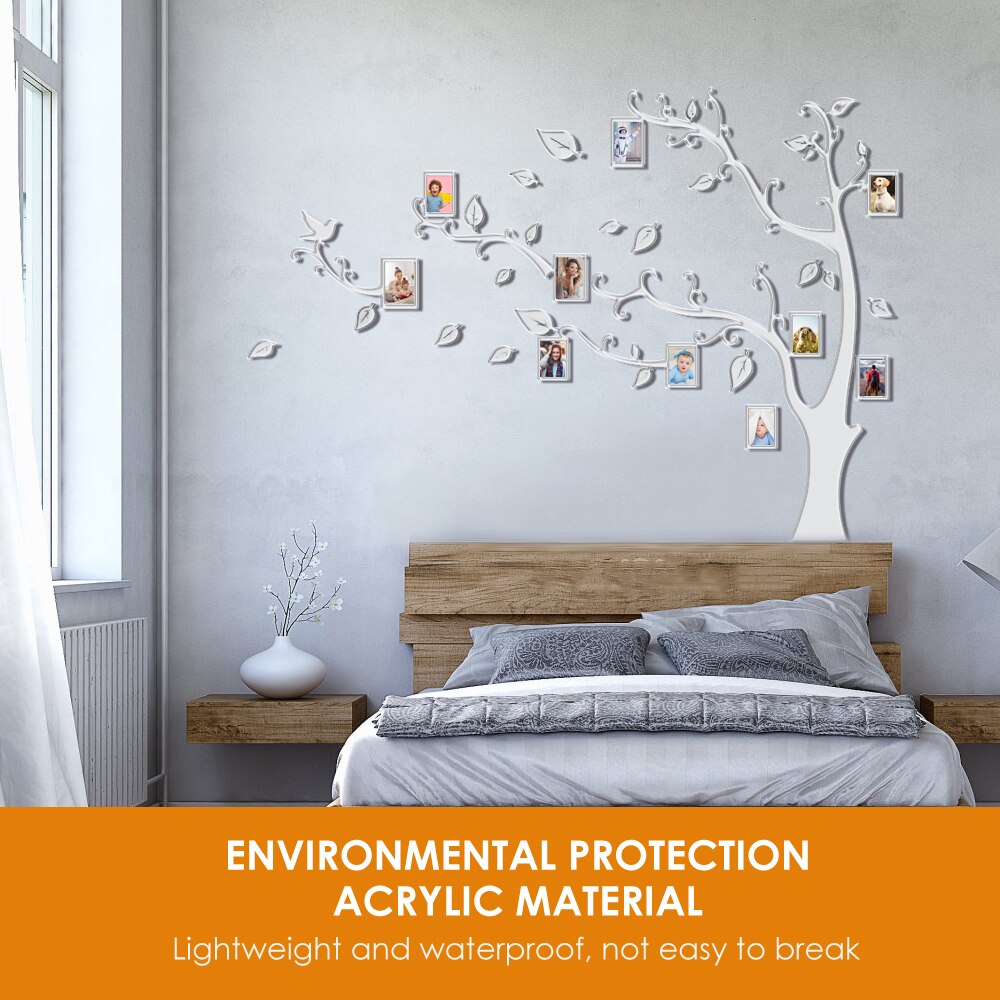 Large 3D DIY Photo Tree Acrylic Wall Decals/Adhesive Family Wall Stickers Mural Art Home Decor pegatina de pared