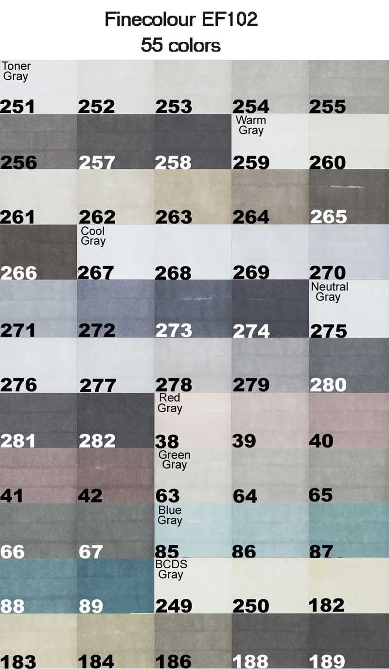 Finecolour EF102 Brush Grayscale Art Marker Flexible Soft Tip Pens 5/8/55pc Dual Cool/Warm/Natural/Tone Gray Markers Draw Render