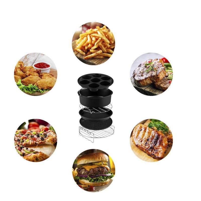 8 stücke Luft Friteuse Zubehör passen Beste Heiße Friteuse Zubehör einstellen Bequemlichkeit Kochen Werkzeug Für Küche Party Küche Werkzeuge & Spielereien