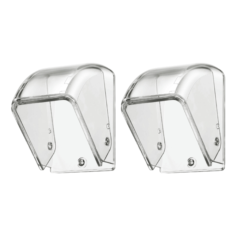 Draadloze Deurbel Waterdichte Hoes Deurbel Knop Transparante Beschermhoes Opbergdoos Accessoires Thuis Deurbel Cover: Grijsachtig Bruin