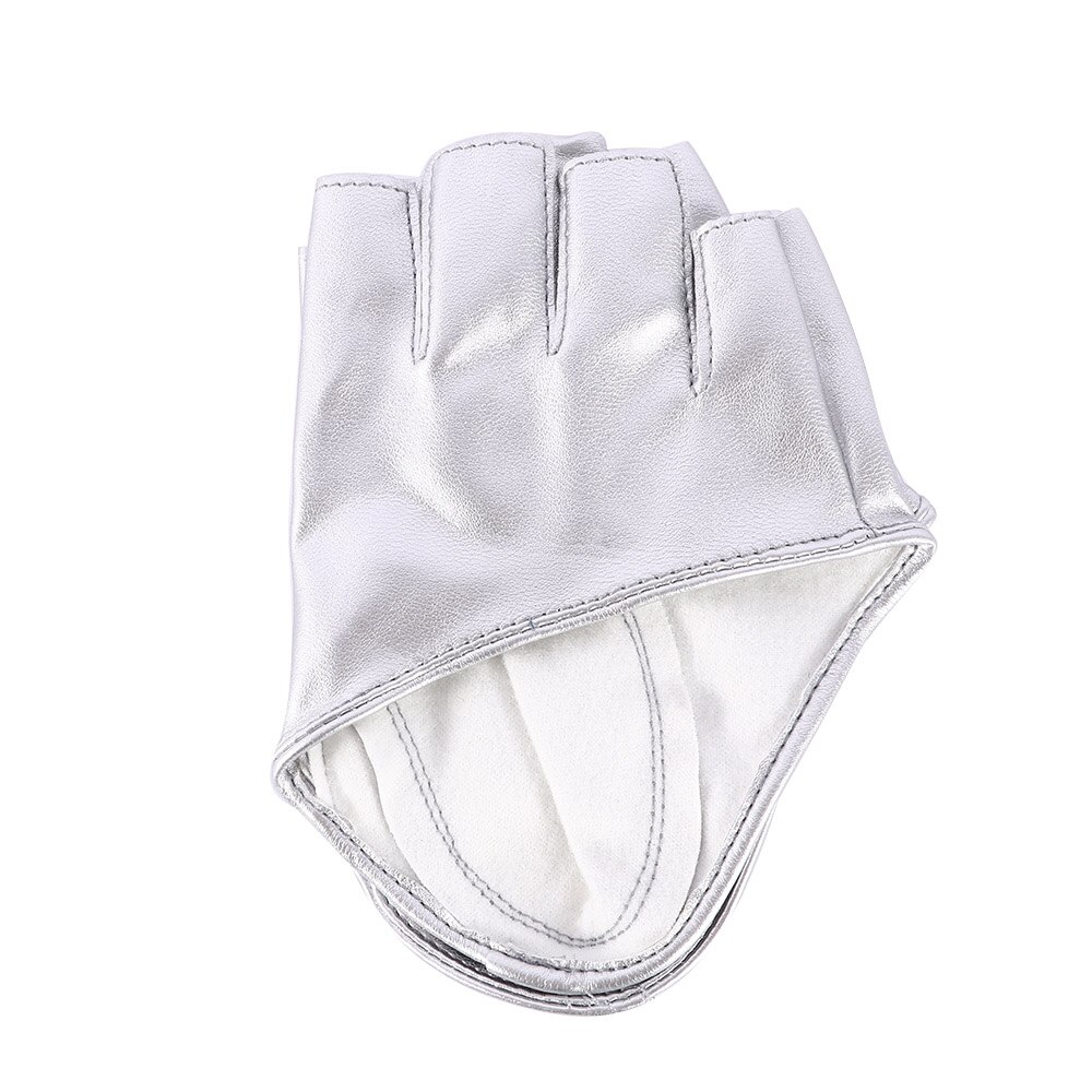 Women's Leather Gloves Half Palm Gloves Half Full Finger Driving Show Jazz Gloves Pole Dance Performance Gloves: 6