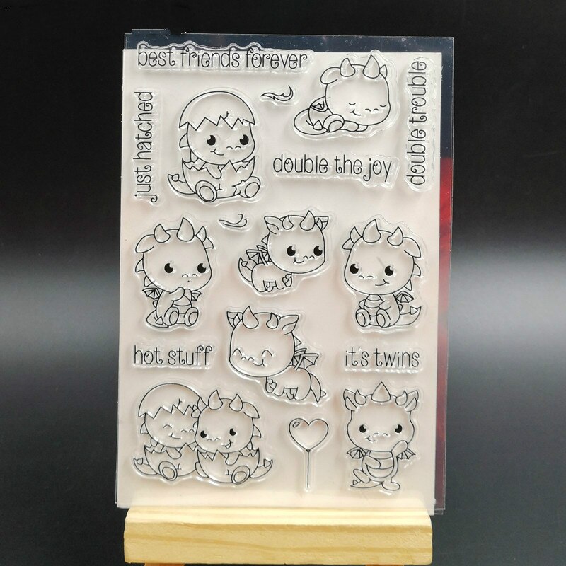 Zfparty söt genomskinlig klar silikonstämpel/sigill för gör-det-själv scrapbooking/fotoalbum dekorativ klar stämpel