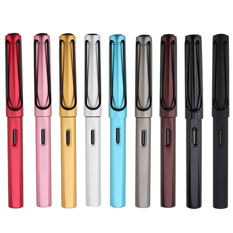 Hollow Out Clip Metal Fountain Pen 0.38mm 0.5mm Posture Correction Ink Pens Stationery School Office Supplies