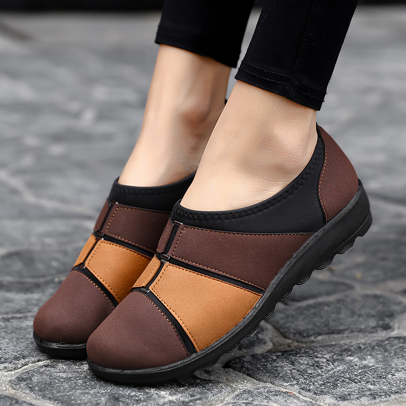 Tenis deportivos para mujer, Tenis femeninos de malla transpirable para exteriores, zapatillas deportivas con cordones para caminar, informales,: Castaño / 9