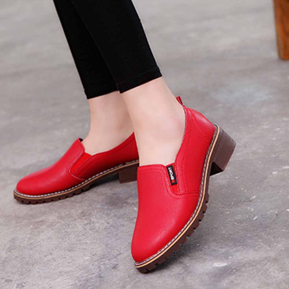 Vrouwen Herfst Schoenen Meisjes Waterdichte Oxford Schoenen Vrouwelijke Pu Lederen Schoenen Lesies Causale Schoenen