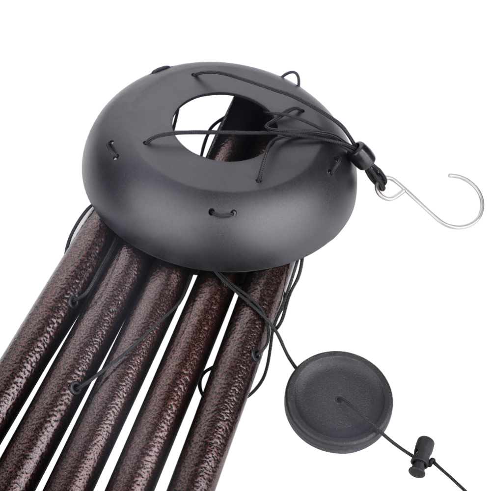 5 Tuned Metal Tubes Wind Chimes Outdoor Amazing Grace Music Sound 36inch Home Pendant