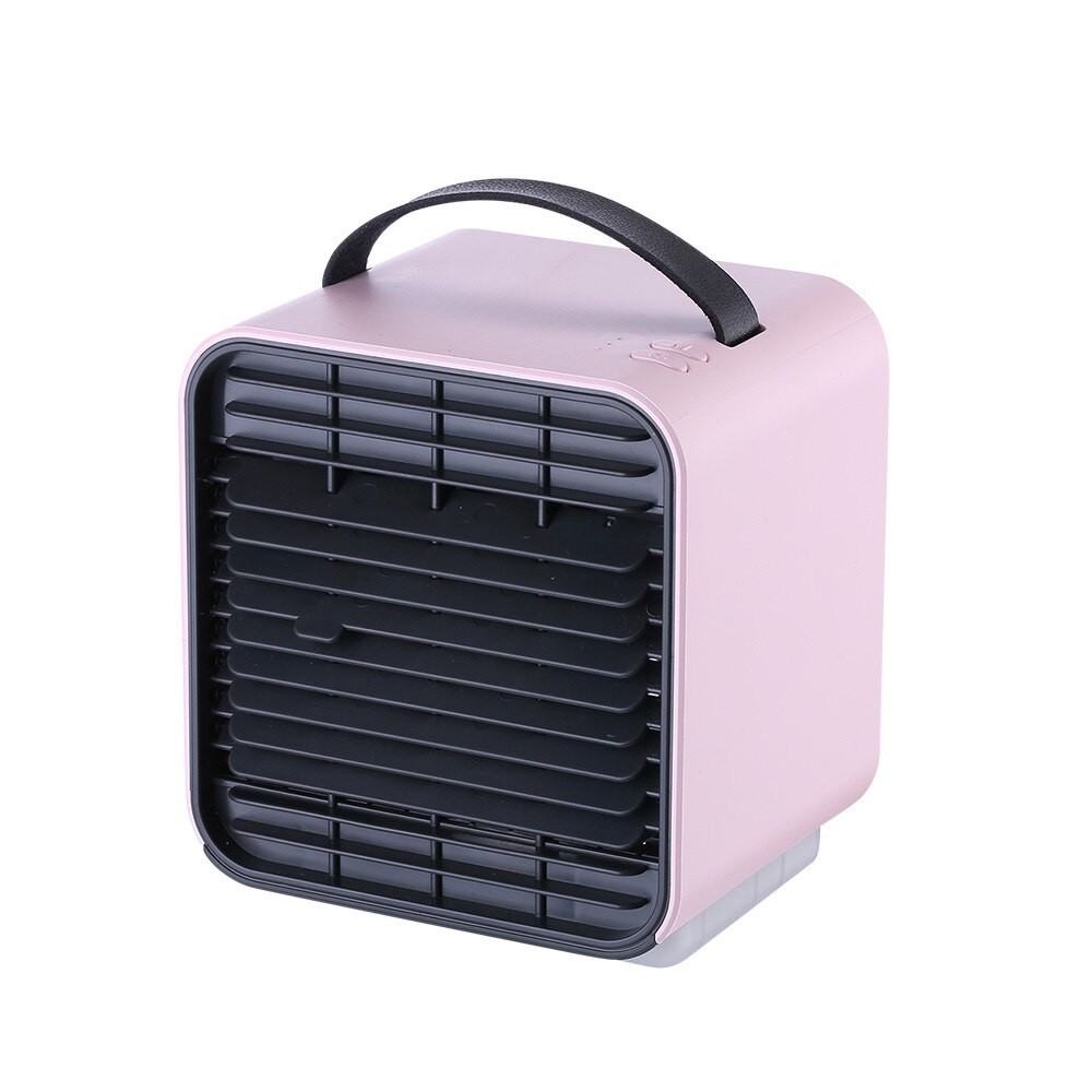 Sommer kontor desktop luftkøler ventilator køling husholdnings luftrensning anion lille klimaanlæg usb ventilator: Lyserød