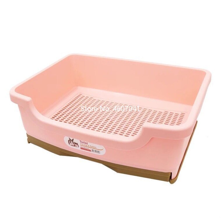 Grande toilette étanche pour chat, bac à litière Anti éclaboussures, petite pelle intégrée, Double couche, tiroir, bac à sable 37x27x15cm: pink